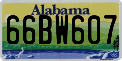 AL license plate 66BW607