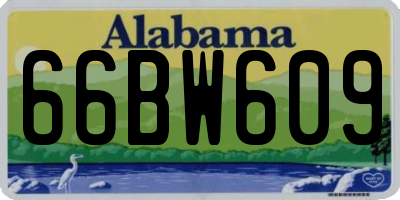 AL license plate 66BW609