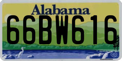 AL license plate 66BW616