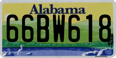 AL license plate 66BW618
