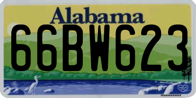 AL license plate 66BW623