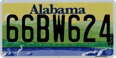 AL license plate 66BW624
