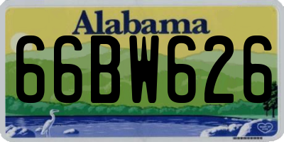 AL license plate 66BW626