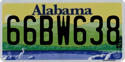 AL license plate 66BW638