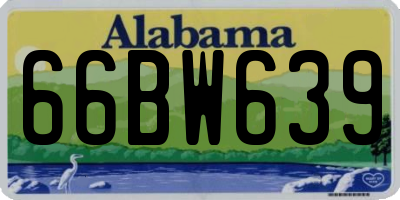 AL license plate 66BW639