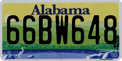 AL license plate 66BW648