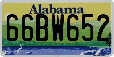 AL license plate 66BW652