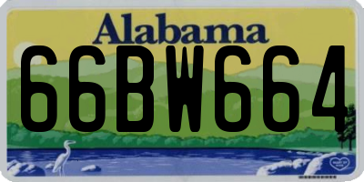 AL license plate 66BW664