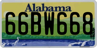 AL license plate 66BW668