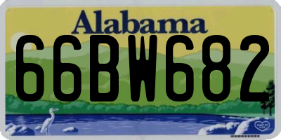 AL license plate 66BW682
