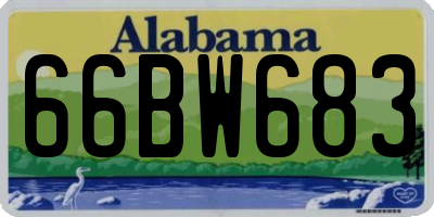 AL license plate 66BW683