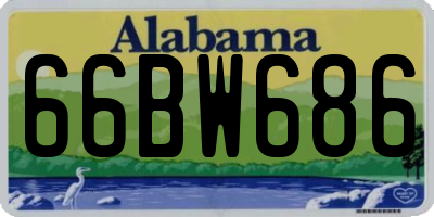 AL license plate 66BW686