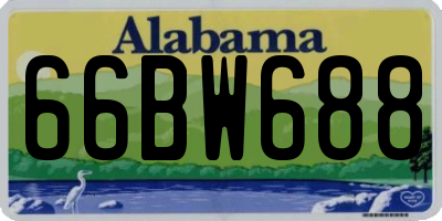 AL license plate 66BW688