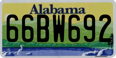 AL license plate 66BW692