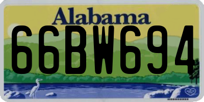 AL license plate 66BW694
