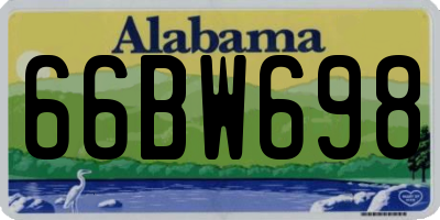 AL license plate 66BW698