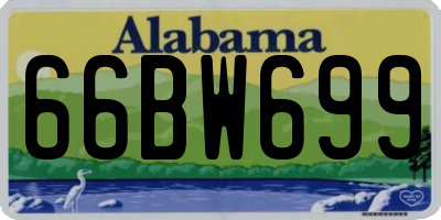 AL license plate 66BW699