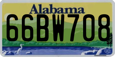 AL license plate 66BW708