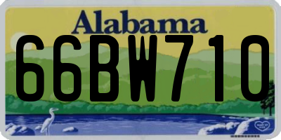 AL license plate 66BW710