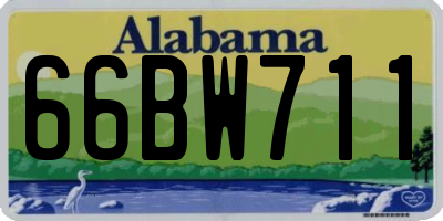 AL license plate 66BW711