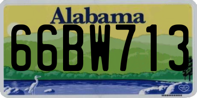 AL license plate 66BW713
