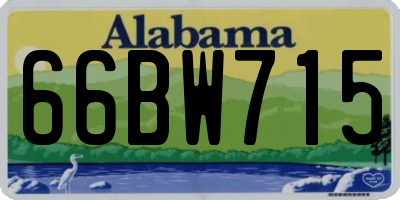 AL license plate 66BW715