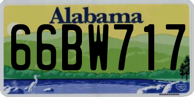 AL license plate 66BW717