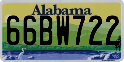 AL license plate 66BW722