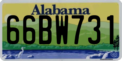 AL license plate 66BW731