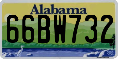 AL license plate 66BW732