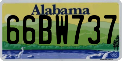 AL license plate 66BW737