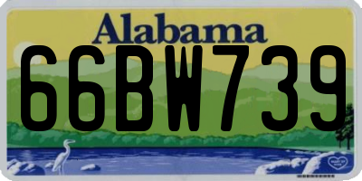 AL license plate 66BW739