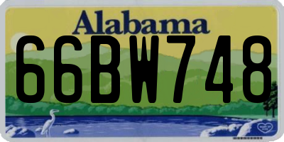 AL license plate 66BW748