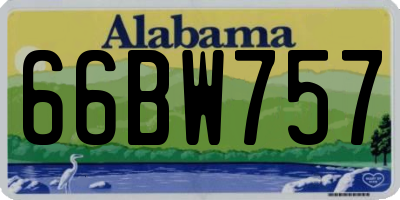 AL license plate 66BW757