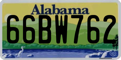 AL license plate 66BW762