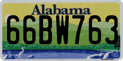 AL license plate 66BW763
