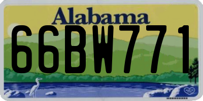 AL license plate 66BW771