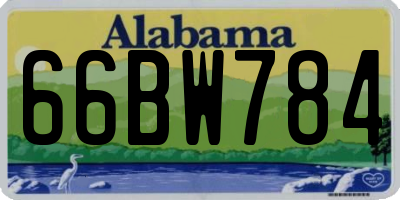 AL license plate 66BW784