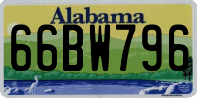 AL license plate 66BW796
