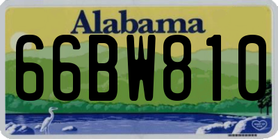 AL license plate 66BW810