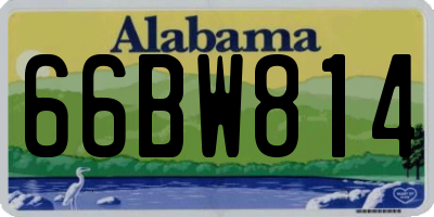 AL license plate 66BW814
