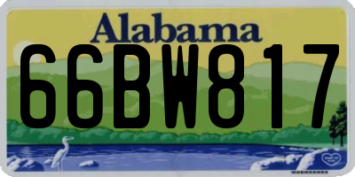 AL license plate 66BW817