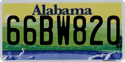 AL license plate 66BW820