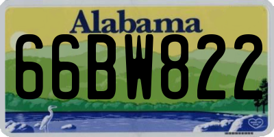 AL license plate 66BW822
