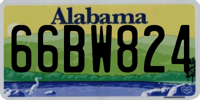 AL license plate 66BW824