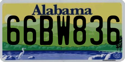 AL license plate 66BW836