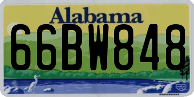 AL license plate 66BW848