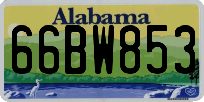 AL license plate 66BW853