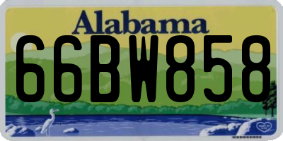AL license plate 66BW858