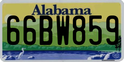 AL license plate 66BW859